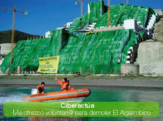 Greenpeace hace “desaparecer” el hotel ilegal de El Algarrobico