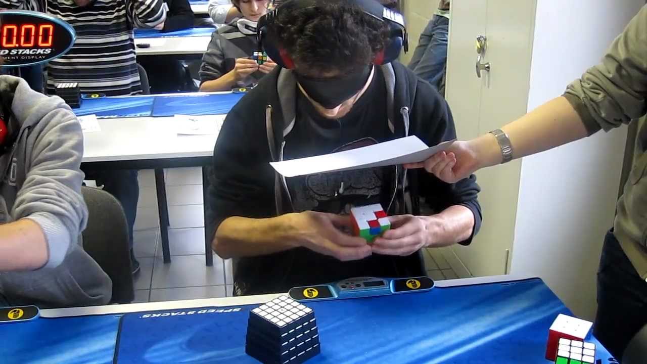 Cubo Rubik y sin ver