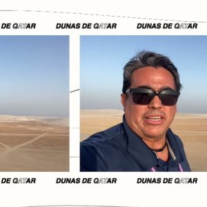 Manejando por el desierto de Qatar
