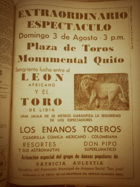 Ecuador, 1969…Toro vs Leon.