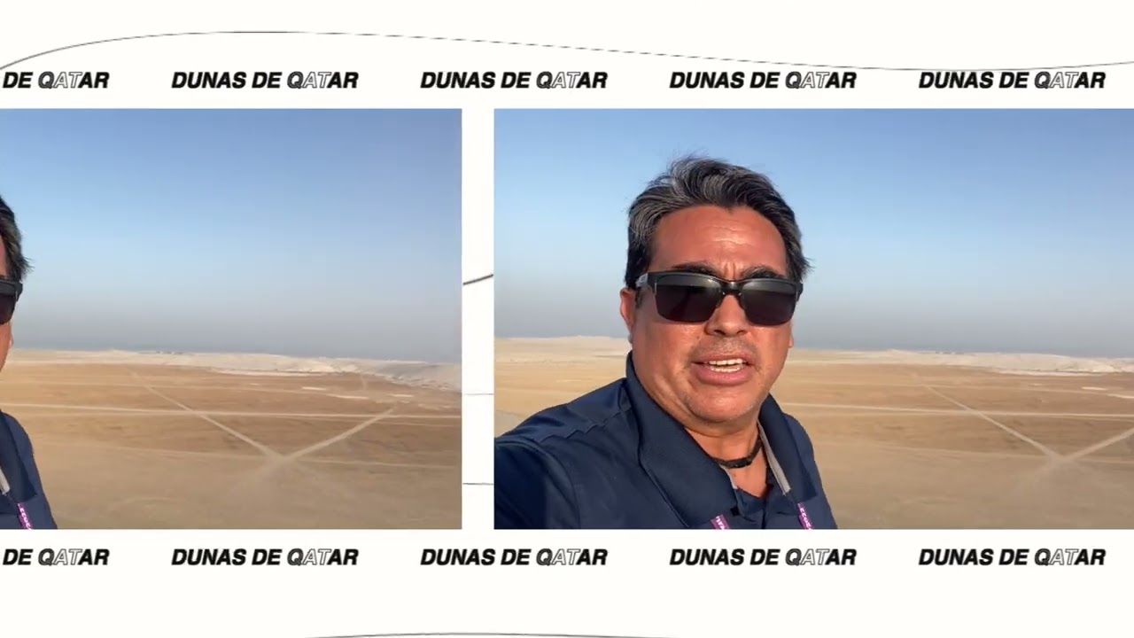 Manejando por el desierto de Qatar